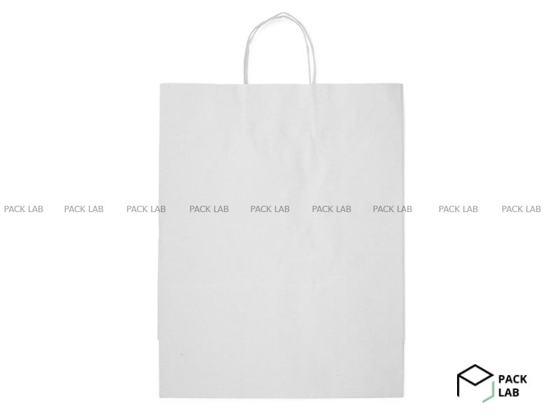 Paper bag white with handle 320*420 mm